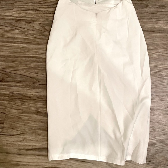 White open back strap dress sz M - Picture 3 of 6